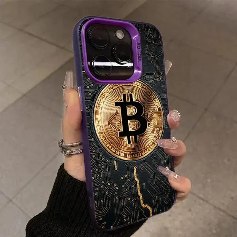 Luxury Bitcoin For iPhone Case - Shockproof Electroplate Design ryshop